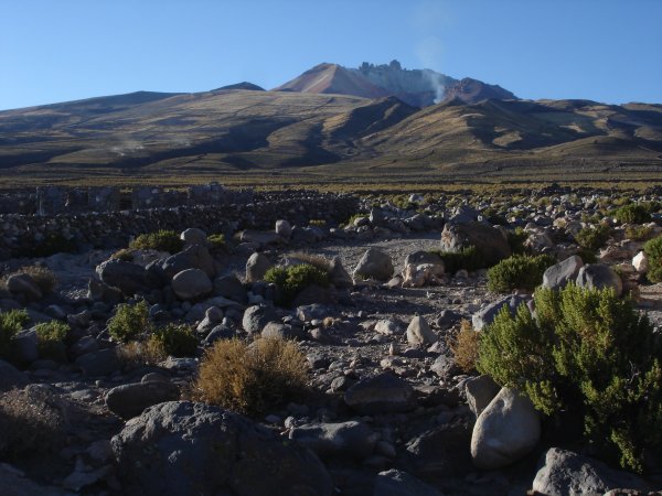 Vulkán nad Coquezou.